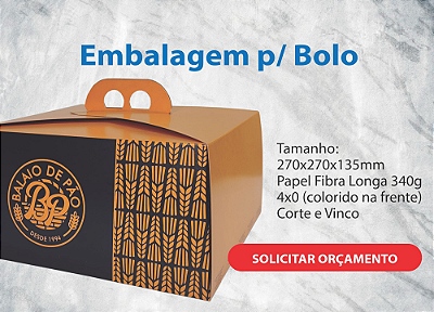 Embalagem bolo