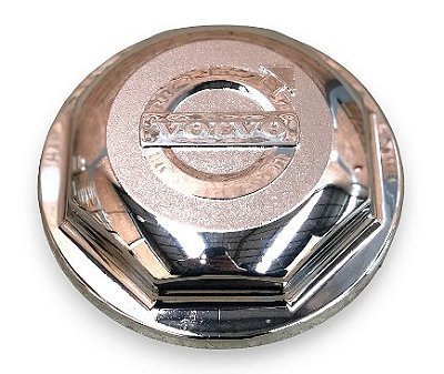 SOBRE TAMPA CUBO DIANTEIRO ESTAMPADA (CROMADA) - VOLVO FH (STC1009 / 10281)  VOLVO