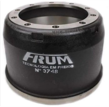 TAMBOR FREIO CARRETA RANDON ESPELHO DUPLO 10 FUROS LONA 8"