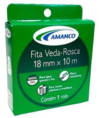 Fita Veda Rosca 18mm X 10m - Amanco