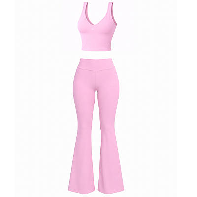Calça Flare Poliamida Power + Regata Ares