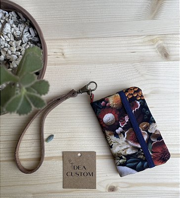 MINI CARTEIRA CHAVEIRO - CORAIS VERMELHO