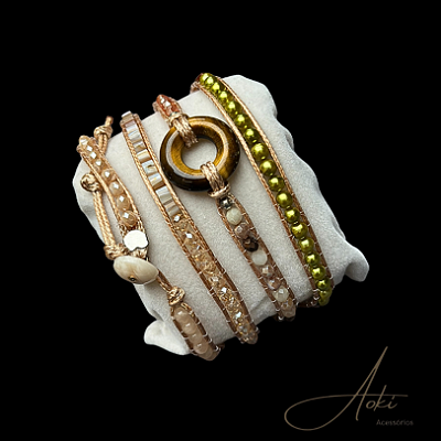 PULSEIRA ARGOLA MARROM