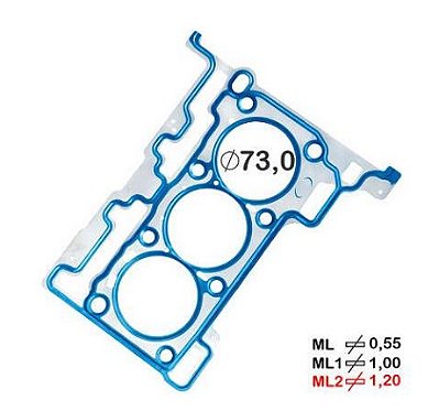 JUNTA CABECOTE METALICA NEW FIESTA KA 1.0 12V 3CIL (1,20MM)