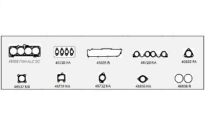 KIT RETIFICACAO SANTANA GOL GOLF AP 2.0 MI 95/... (METALICA)