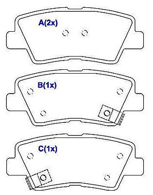 PASTILHA TRAS HYUNDAI AZERA / ELANTRA / VELOSTER / I30