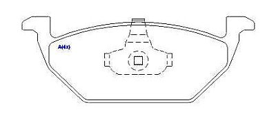 PASTILHA FREIO DIANT.CROSSFOX ARO 15