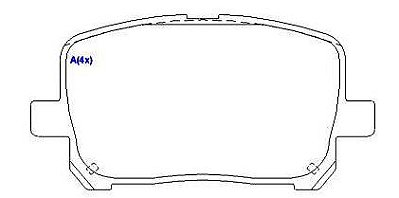 PASTILHA DIANT.TOYOTA CAMRY 96/01