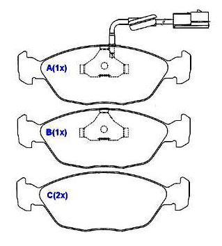 PASTILHA DIANT.HONDA ACCORD 2008