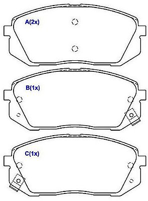 PASTILHA DIANT. HYUNDAI IX35 2010 ...