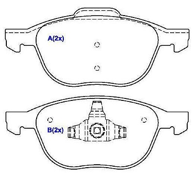 PASTILHA DIANT FOCUS/ECOSPORT 2009