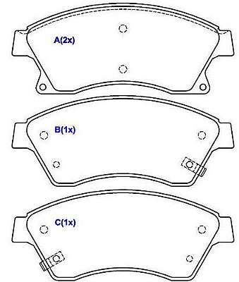 PASTILHA DIANT CRUZE 1.8 16V 12/17