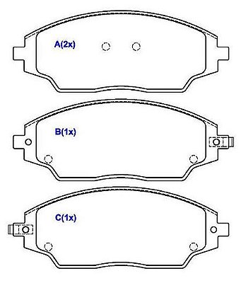 PASTILHA DIANT COBALT GM 2012  (C/ ABS)