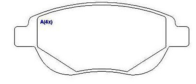 PASTILHA DE FREIO DIANTEIRA C4 PALLAS