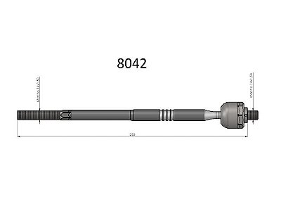 BARRA AXIAL PALIO WEEKEND 97/00 HIDR.