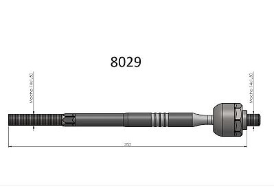 BARRA AXIAL  PALIO 99/00 MECANICO