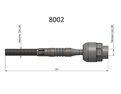 BARRA AXIAL  FIAT 147 84/88 E FIOR.PR