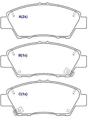PASTILHA DIANT HONDA CITY 1.5 2015/... FIT 2015/...