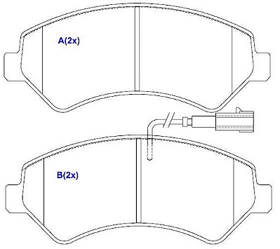 PASTILHA DIANTEIRA NOVA DUCATO 2018