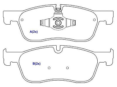 PASTILHA DIANT. LAND ROVER SPORT 2.0/2.2 15/...