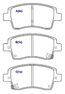 PASTILHA DIANTEIRA ETIOS 1.3/1.5 16V 13/...
