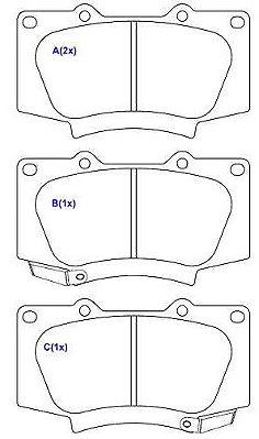 PASTILHA DIANTEIRA HILUX 2.8/4.0 16/...