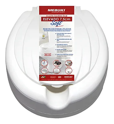 Assento Slim Almofadado Elevado 13,5 CM