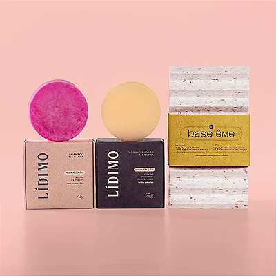 Kit Shampoo e Condicionador em barra linha Hidratação com Base êMe