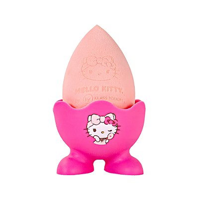 Kit Esponja de Maquiagem Chanfrada e Suporte Hello Kitty