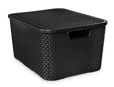 Caixa Organizadora Rattan 15 Litros Cesto Média