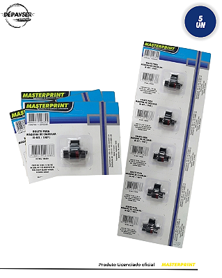 Kit 5 Unidades Rolete Máquina De Calcular Bicolor Ir40t - Masterprint