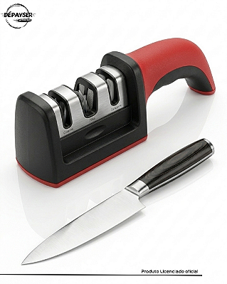 Afiador Amolador De Facas 3 Opções De Afiar Profissional