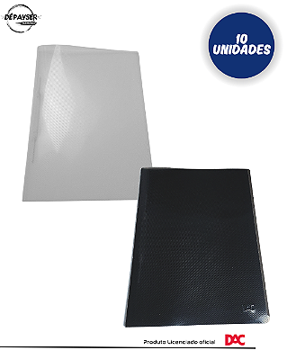 Pasta Grampo Trilho Ofício Projeto Escolar 10 Unidades Cor Transparente/ Fumê Dac