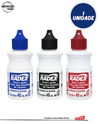 Tinta para Carimbo Radex 40ml – Alto Rendimento e Secagem Rápida