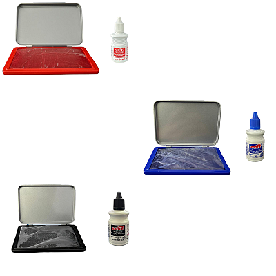 Almofada para Carimbo Grande Nº 3 Masterprint + 1 Tinta Brinde Radex
