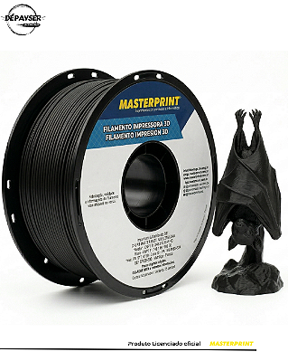 Filamento PETG Preto 1.75mm 1kg para Impressora 3D – Masterprint