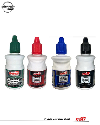 Kit 2 Unidades Tinta para Marcador de Quadro Branco 40ml – Radex Várias Cores