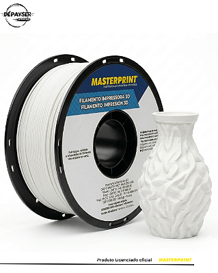 Filamento PETG Branco 1.75mm 1kg para Impressora 3D – Masterprint