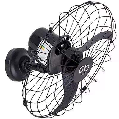 Ventilador de Parede Goar V100NF2 com 3 Pás – Potente, Silencioso e Estrutura Reforçada – Cor Preta