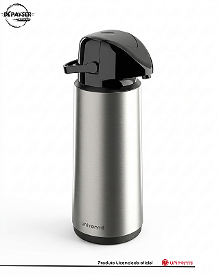 Garrafa Térmica Inox 1,8L com Bomba de Pressão – Conserva Quente e Frio para Café, Chá e Água