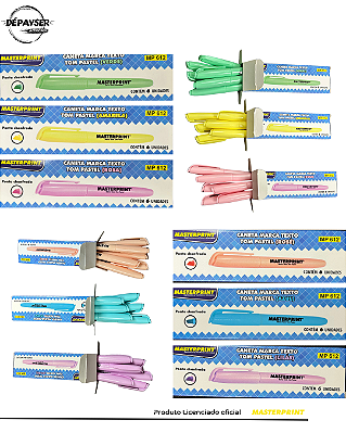 Marca Texto Pastel Secagem Rápida Masterprint – 06 Unidades da Mesma Cor