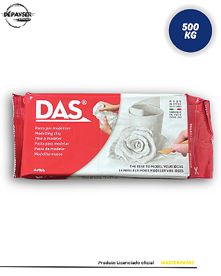 Massa De Modelar E Escultura De Cerâmica Fria 500g - Das Cor Branco