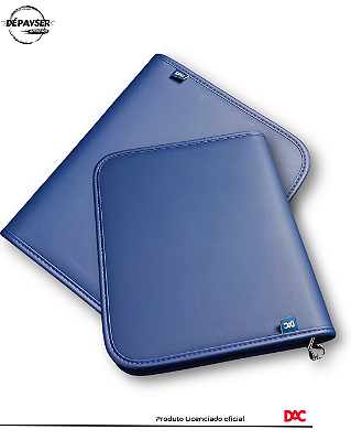 Fichário Universitário Dac Com Zíper 48fls - Modelos Básicos Cor Azul