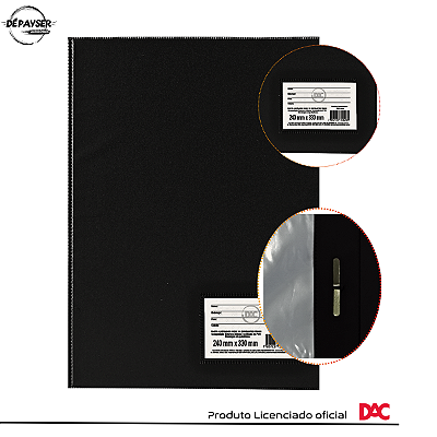 Pasta Catálogo A4 C/ 50 Saquinhos Para Guardar Desenhos Dac