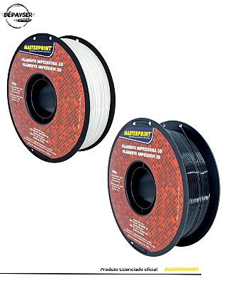 2 Filamentos Impressora 3d Petg 1,75mm 1kg Cada Preto Branco