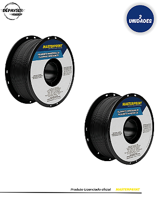 Kit 2 Filamentos PETG Preto 1.75mm 1kg para Impressora 3D – Masterprint