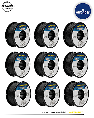 KIT 9 Filamentos PETG Preto 1.75mm 1kg para Impressora 3D – Masterprint