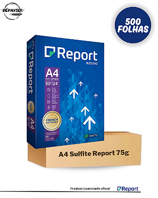 Papel Sulfite Report Branco A4 90g - 500 folhas Suzano Premium