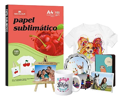 Papel Sublimático A4 Transfer Canecas Mecolour 100fls