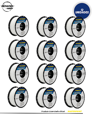 Kit 12 Filamentos PETG Branco 1.75mm 1kg para Impressora 3D – Masterprint